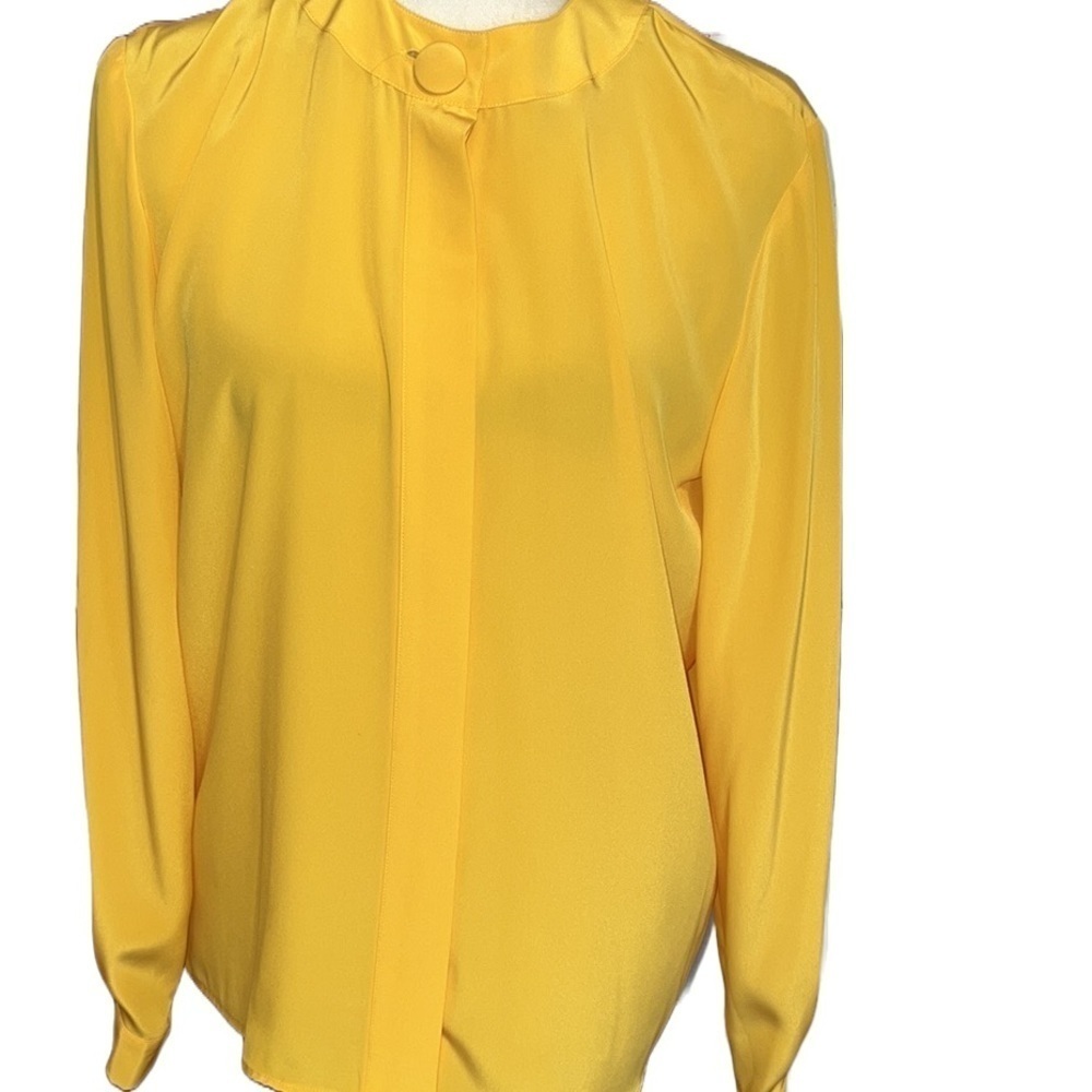 Vintage Evan Picone Yellow Suit Blouse 8